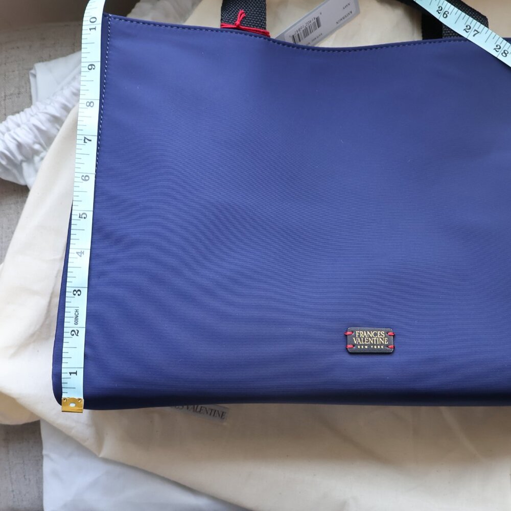 Frances Valentine The Kate Bag Womens Navy Nylon NWT Closet Staple Classic - Picture 10 of 12